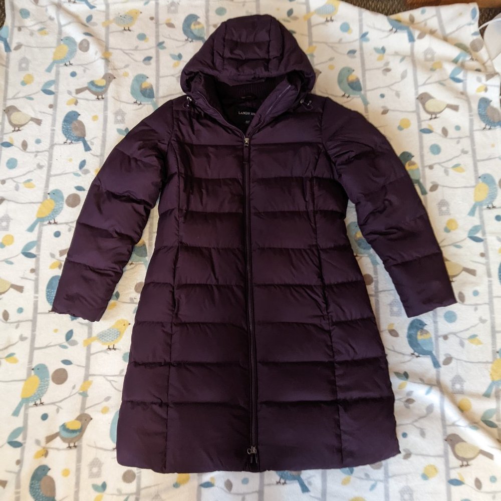 Lands End Medium Tall Down Filled Long Puffer Coat Size Medium (10-12) Tall